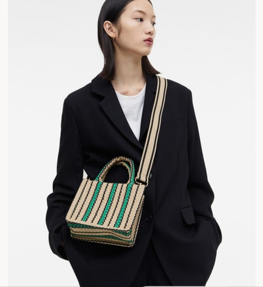 H&M Bags Euc Hm Jute Blend Mini With Detachable Crossbody Strap